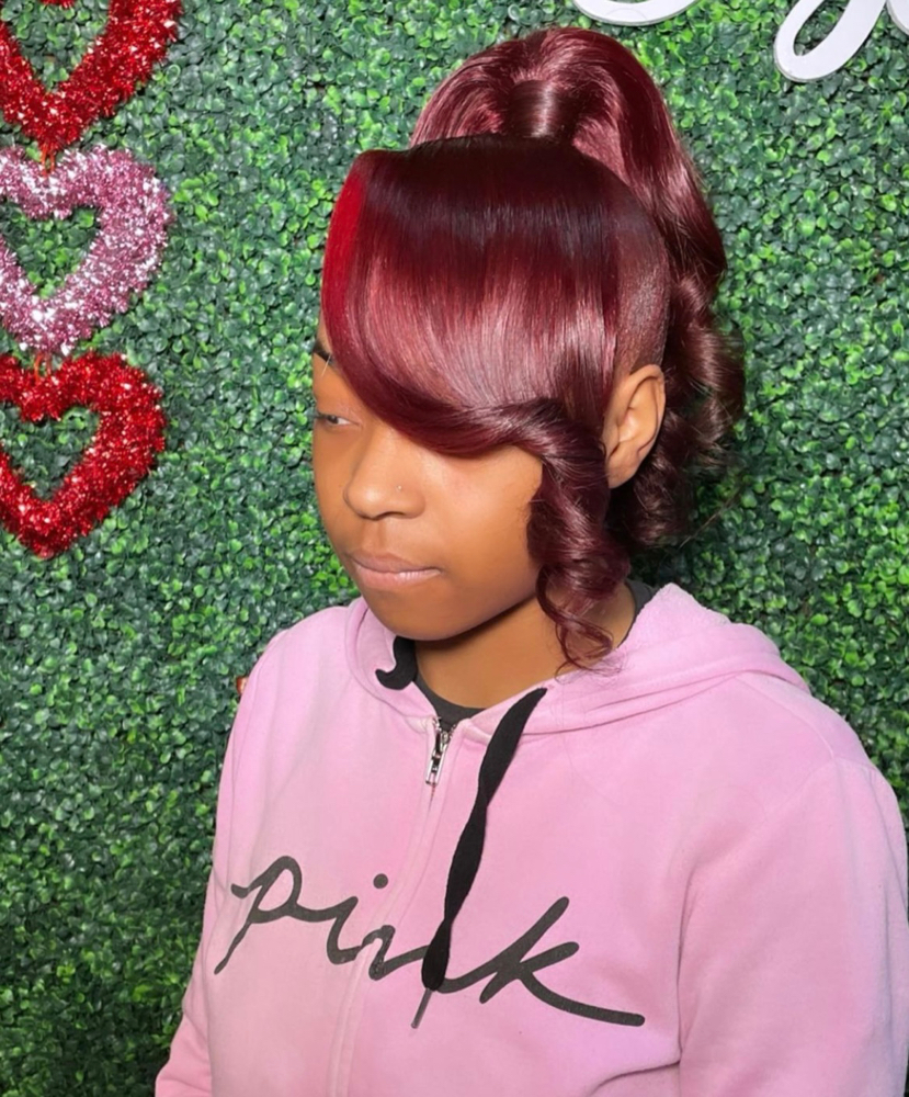 Ponytail With Side Bang 💗