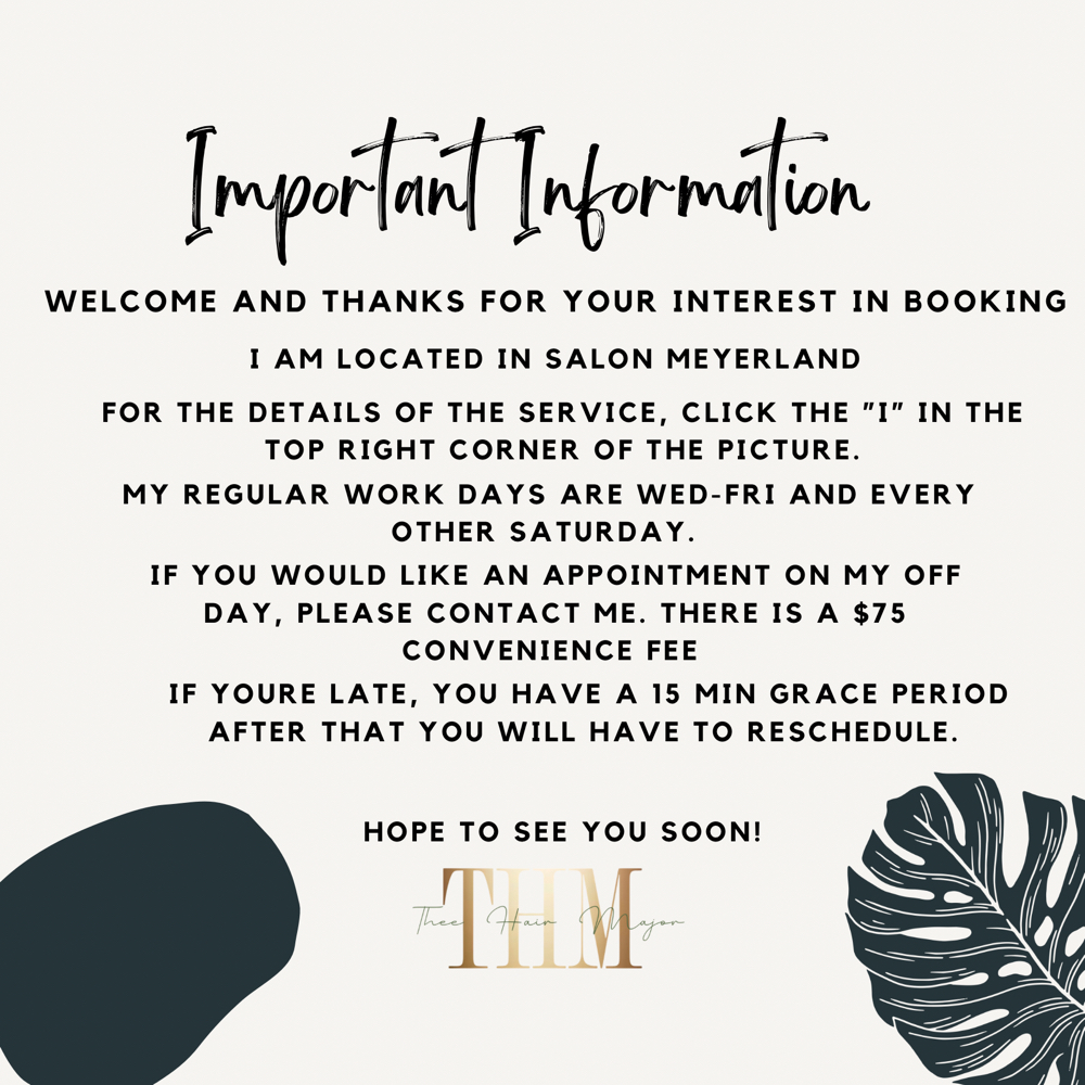 PLEASE READ at Thee Hair Major in Houston, TX