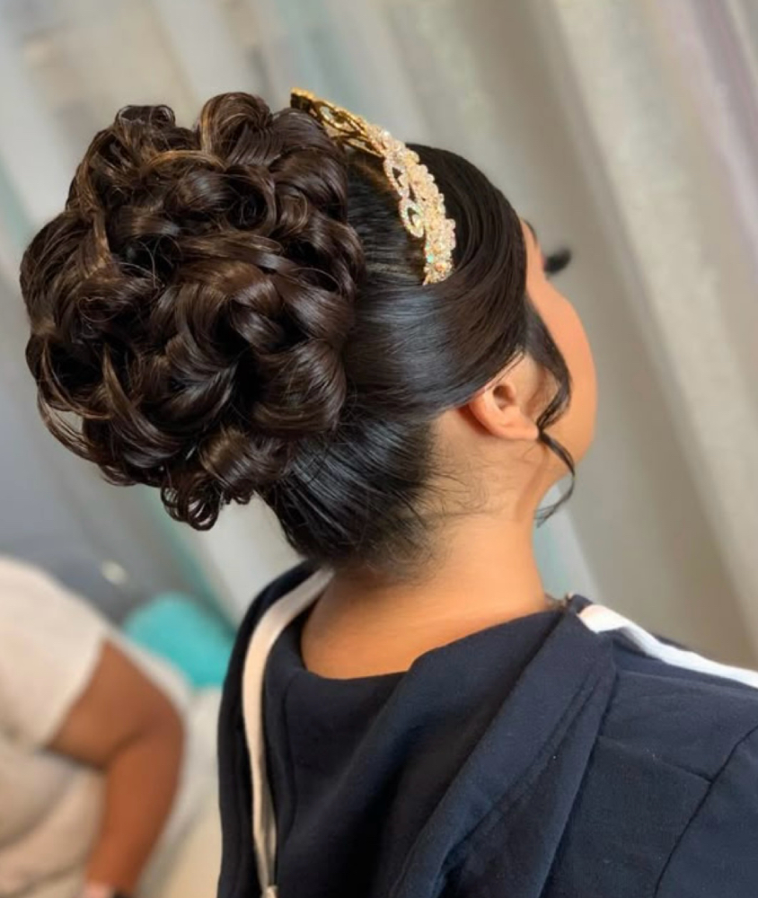 Quinceanera Hairstyle🎀 at GLAMS BY LOURIAM in Harrisonburg, VA