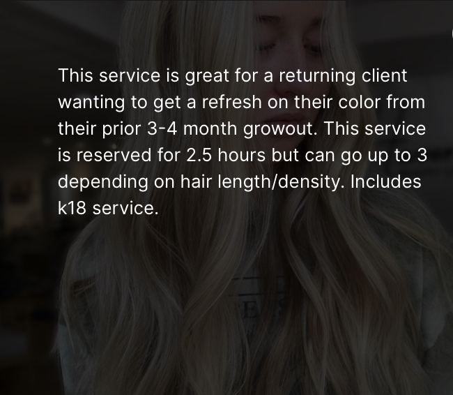 PARTIAL CUSTOM-COLOR BLONDING