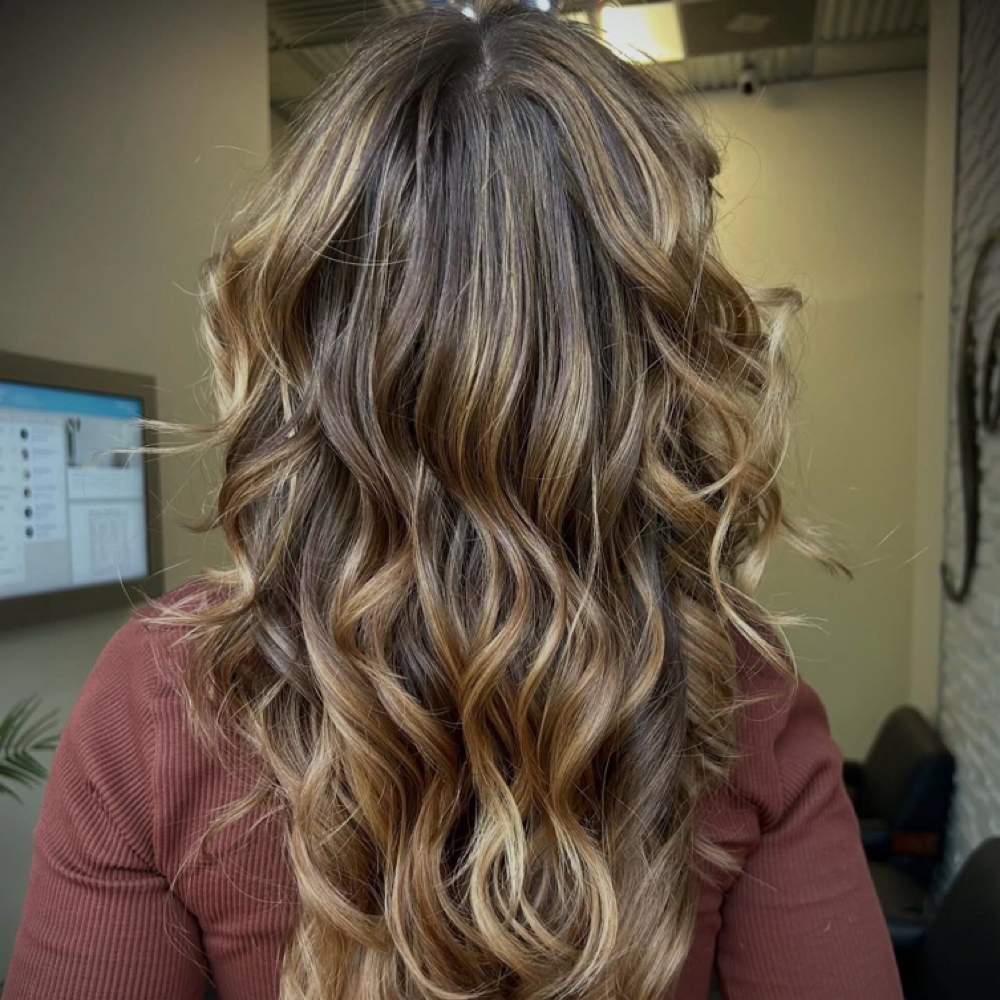 Full Balayage With Toner at The Glam Edge in Chesapeake, VA