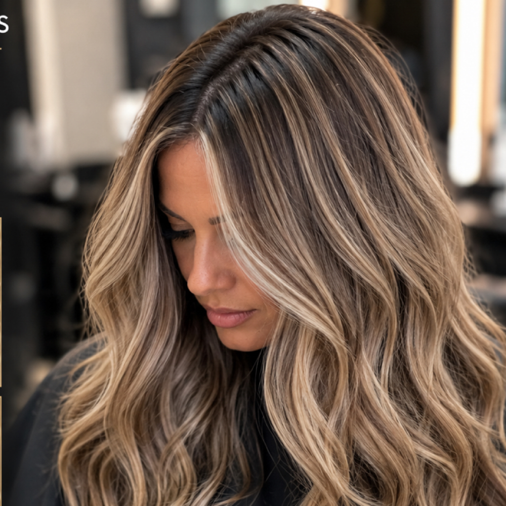 Full Highlight/Cut/Style at His & Hers Barbershop and Salon in Painesville, OH