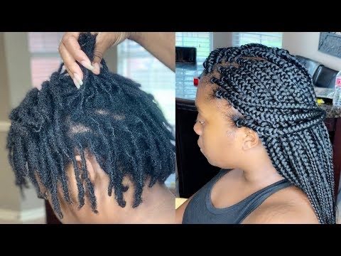Box Braids Over Loc