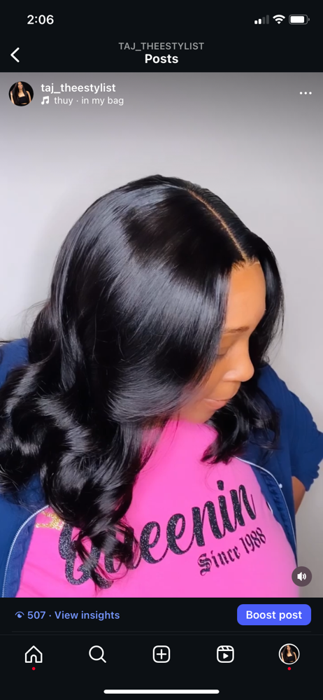 Closure Sew In (curled) at Aramati by Taj in New Braunfels, TX