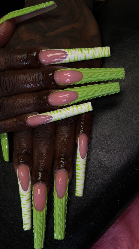 XXXL ACRYLIC NAILS OMBRE/FRENCH