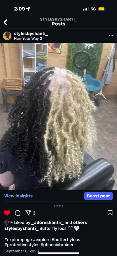 Butterfly Locs at StylesbyShanti in Phoenix, AZ