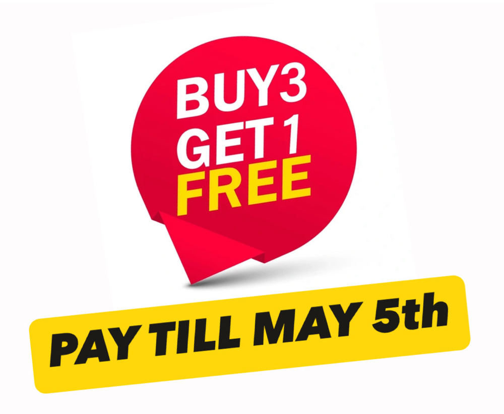 BUY 3 PRO 90min GET 1 FREE