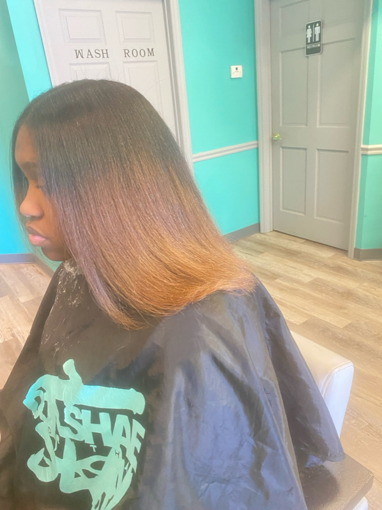 Relaxer + Silk Press