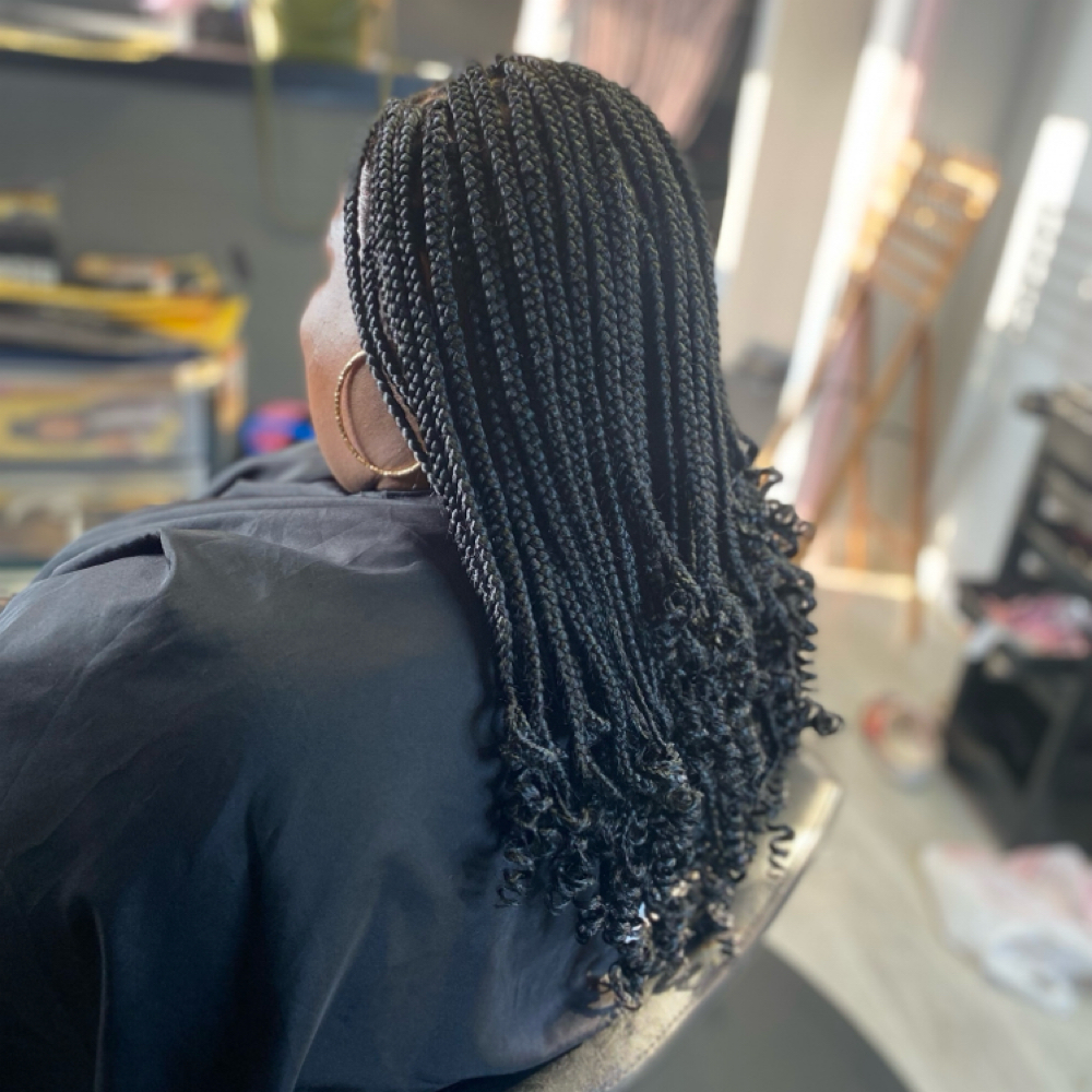 Med Box Braids at IAmHair Beauty Studio in Buffalo, NY