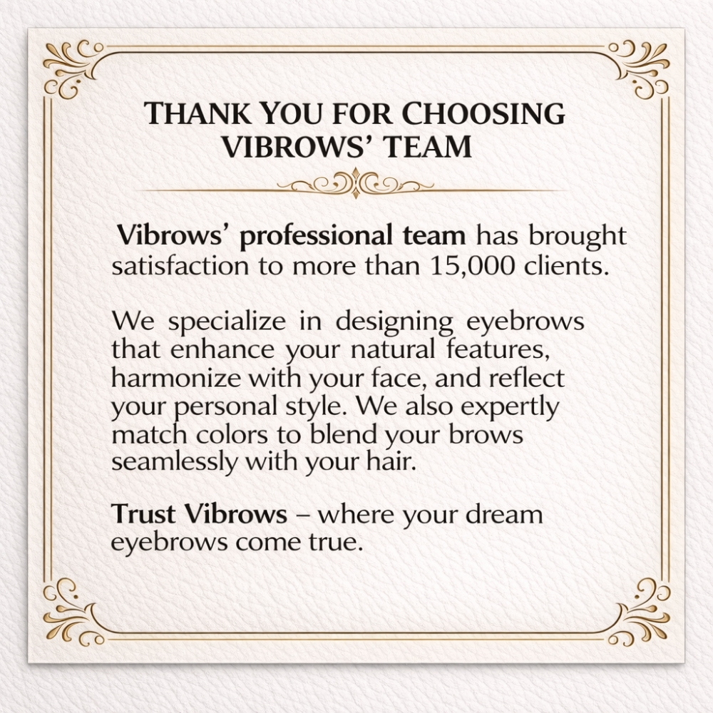 VIBROWS' POLICIES at VIBROWS - CHARLOTTE in Charlotte, NC