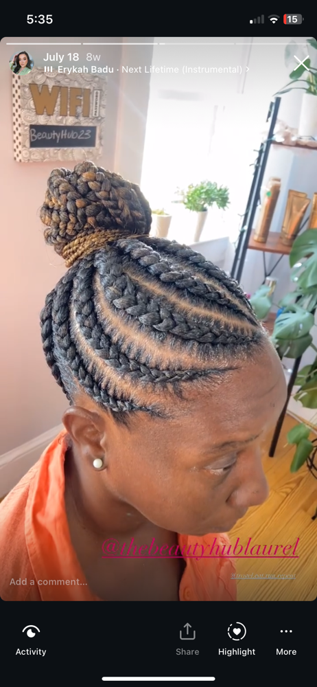 Braid ponytail
