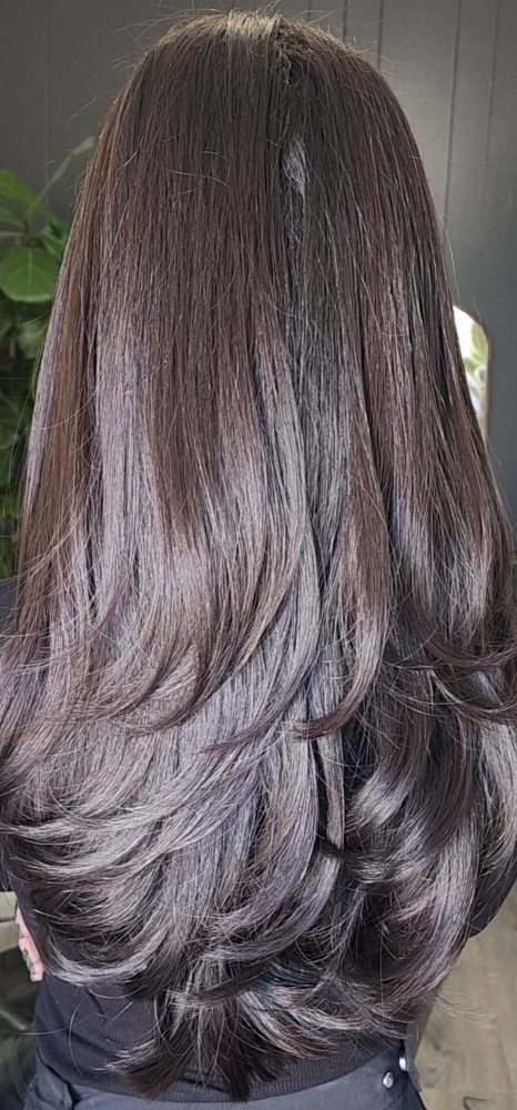 shine treatment + shampoo blowdry