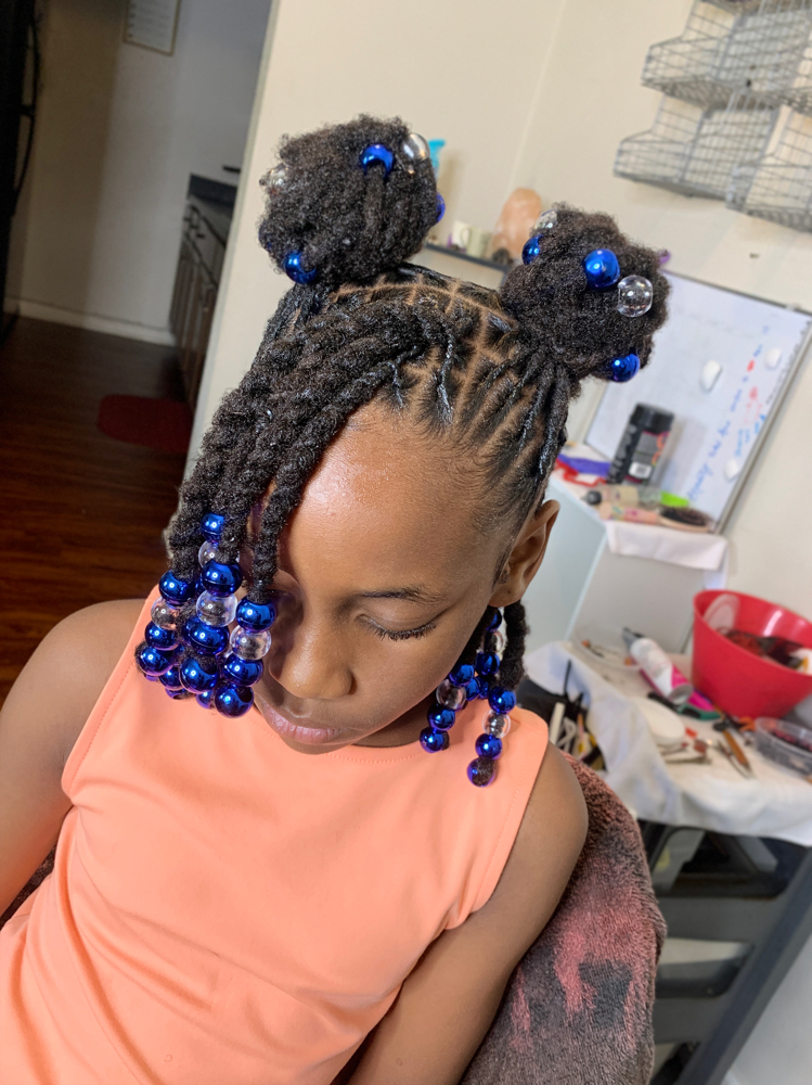 Little Girl Loc Freestyle w/ Beads at Loc’d Em Up By Kaee in Mobile, AL