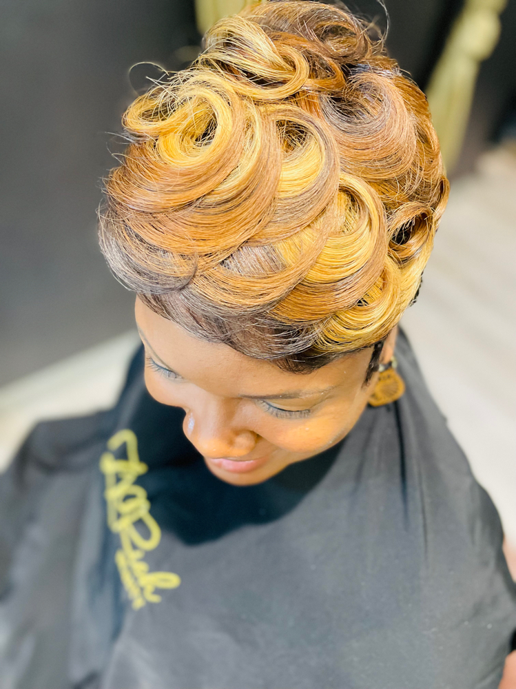 Pixie Cut & Double Process Color