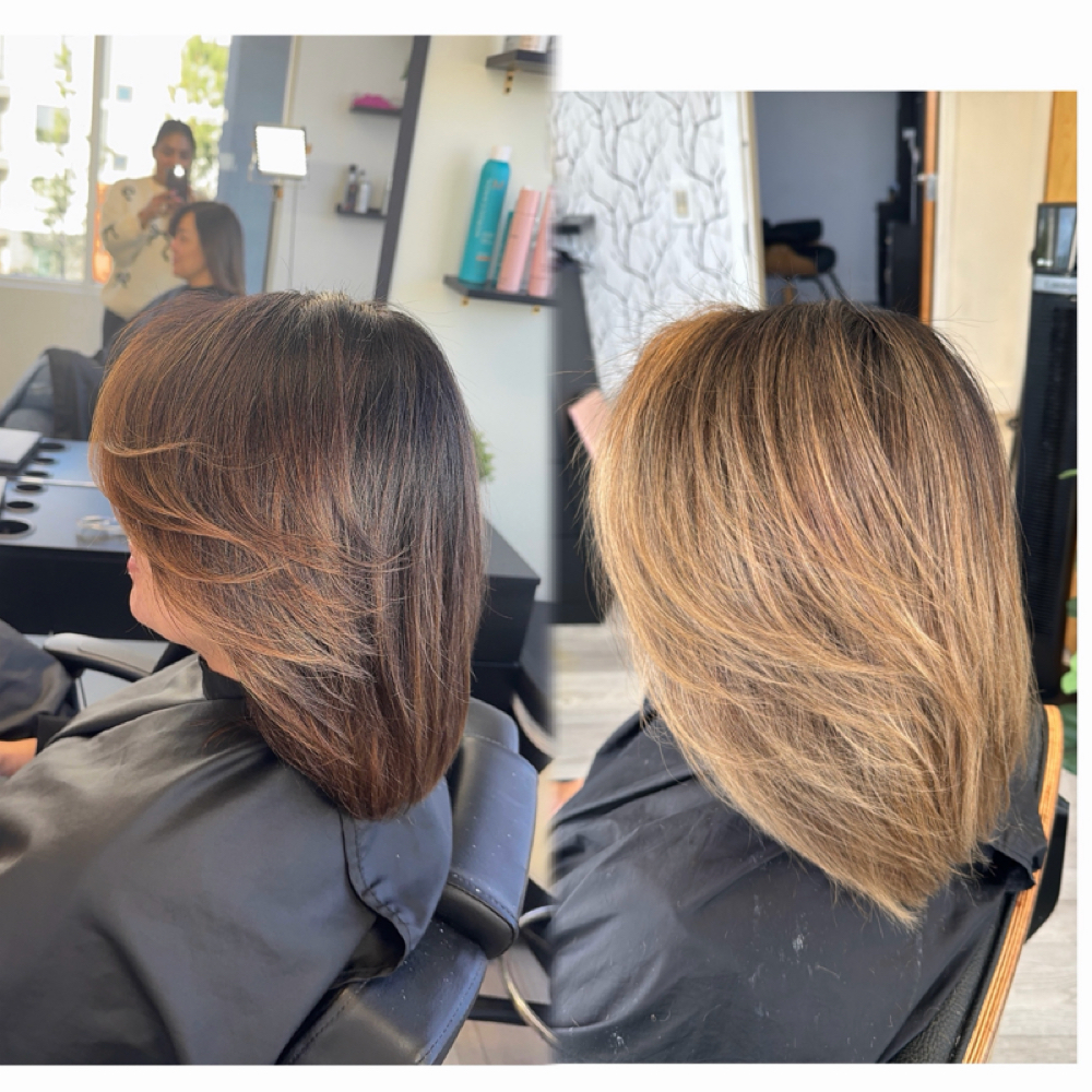 Balayage + Root Shadow & Toner at Andrely Beauty in Kissimmee, FL