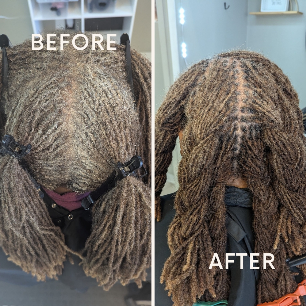 Root Touch-up (Color Retouch) at Lofty Locs & Tresses in Tucson, AZ
