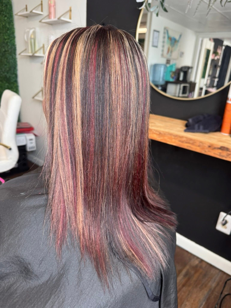 Partial Foil Highlight 2 Colors at Locs and Lashes in Alcoa, TN