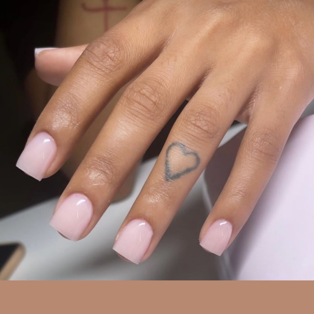 plain acrylic overlay (no tips) at Nailed By Em in South Charleston, WV