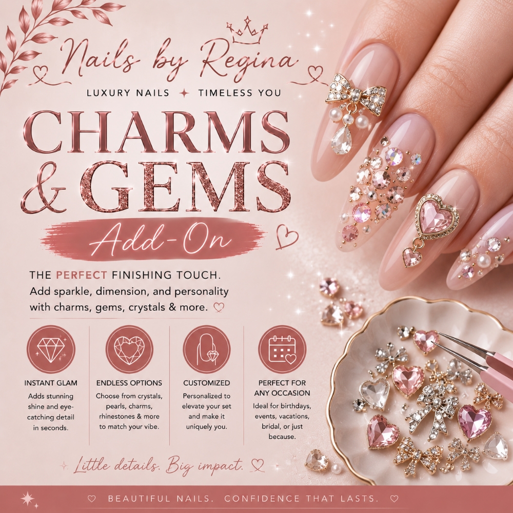 Charms / Gems at Regina's Hair & Nail Studio in Corning, CA