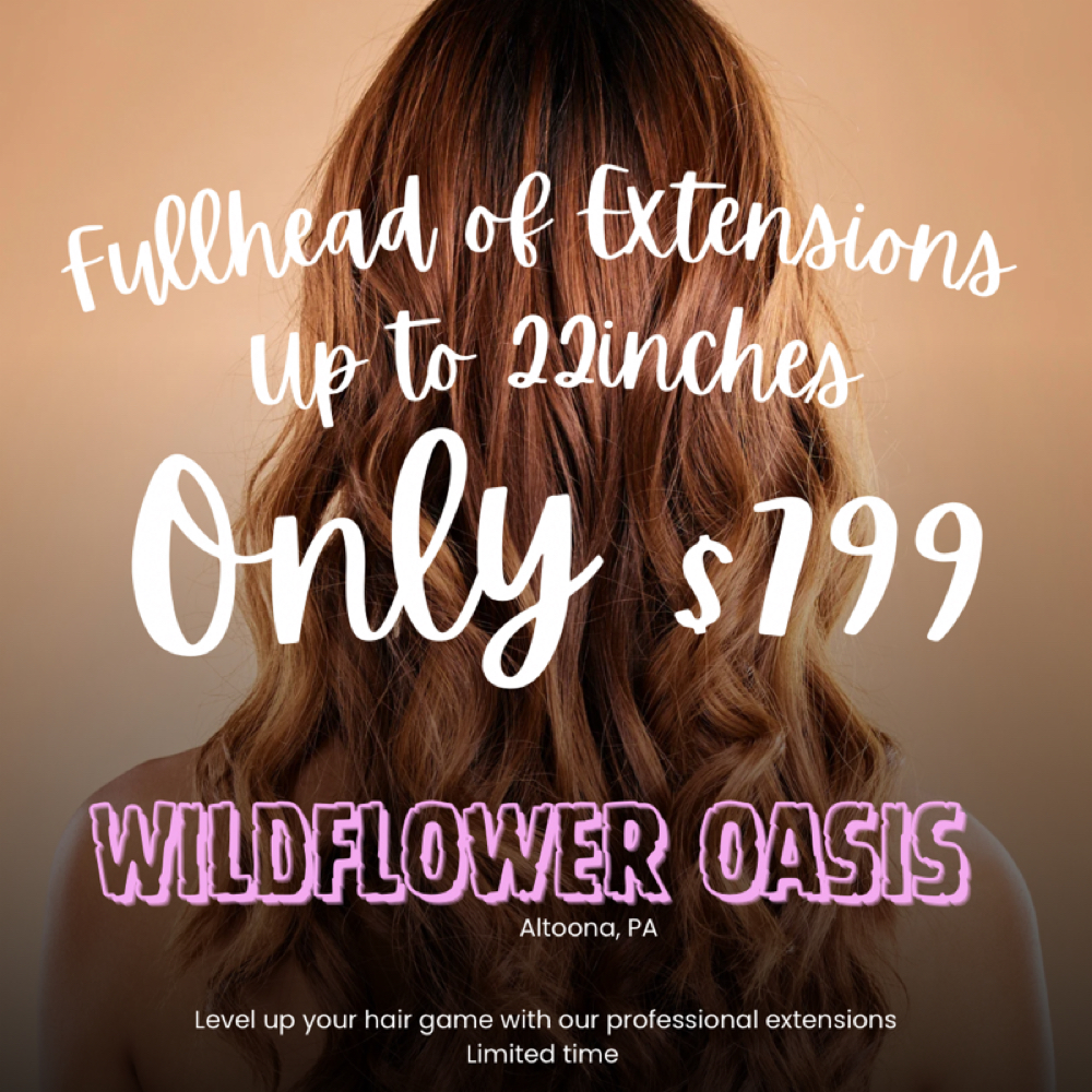 Hair Extension Promo at Wildflower Oasis llc in Altoona, PA