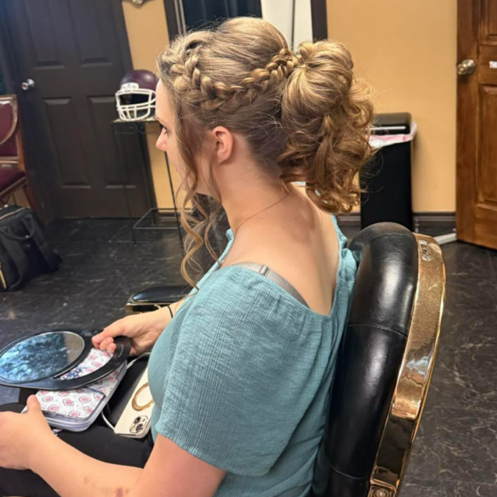 Formal Updo at Mo Blades in Willis, TX