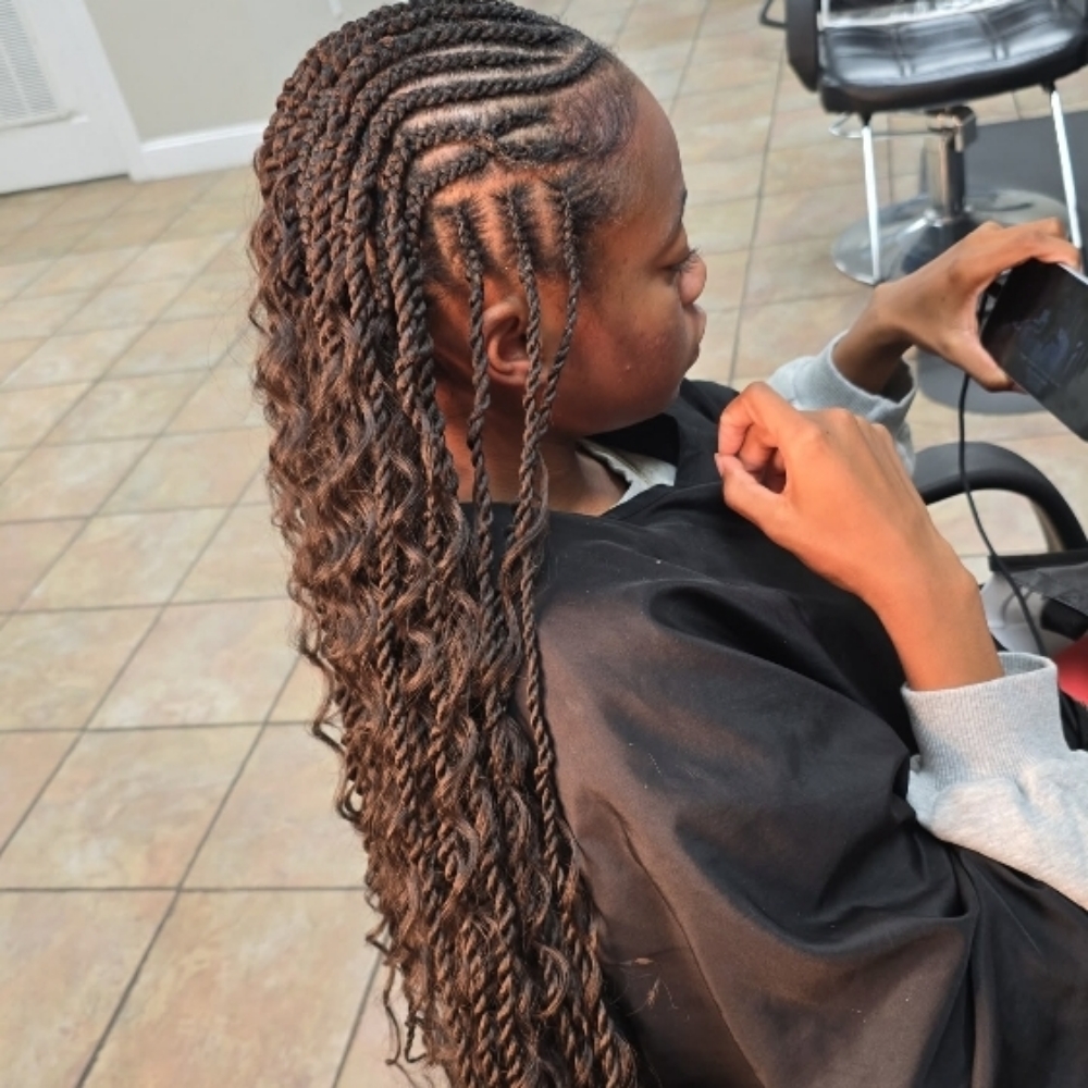 Half-&-Half Island Twists at Hair By Ronnie in Charlotte, NC
