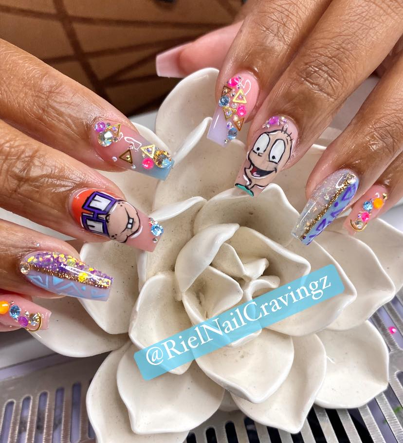 Hand painted Character Nails!!