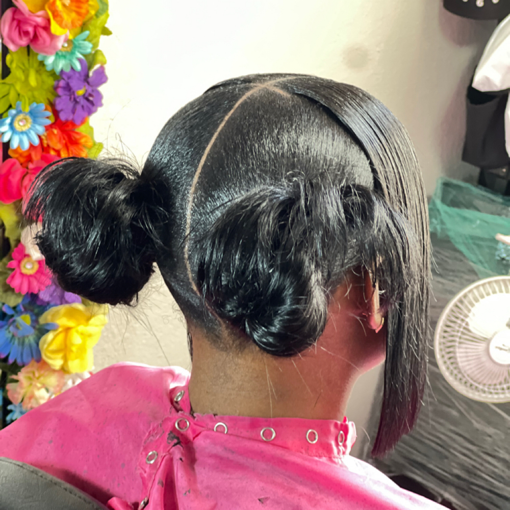 2 Spike Buns w/ Bangs at Giftedbeauty360 in Jacksonville, FL
