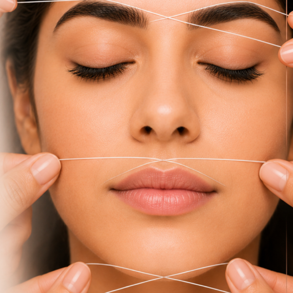 Eyebrows,lip and Chin Threading at Babina’s brow studio in Vienna, VA