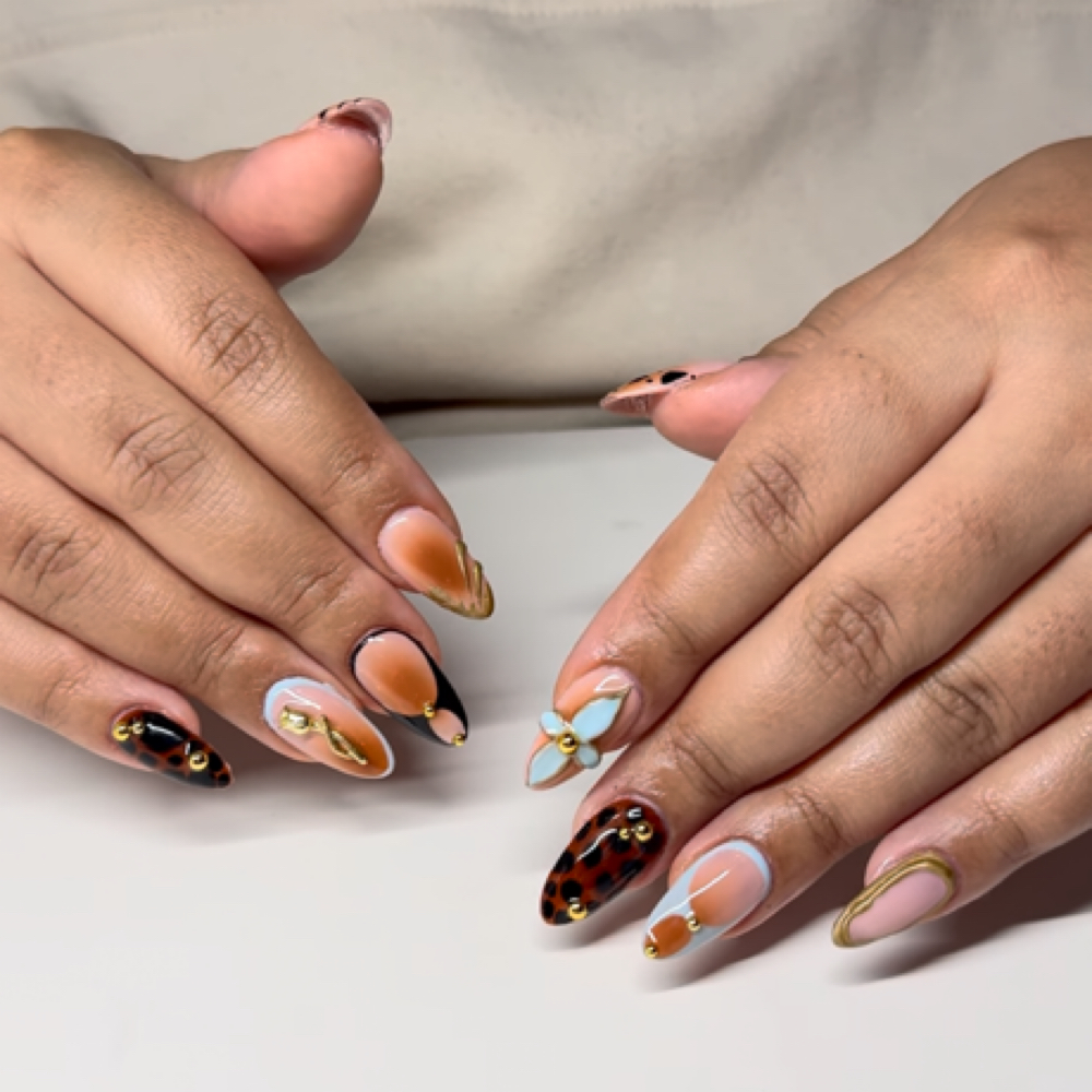 Medium Almond Gel X at Jlee Nails in Springfield, MA
