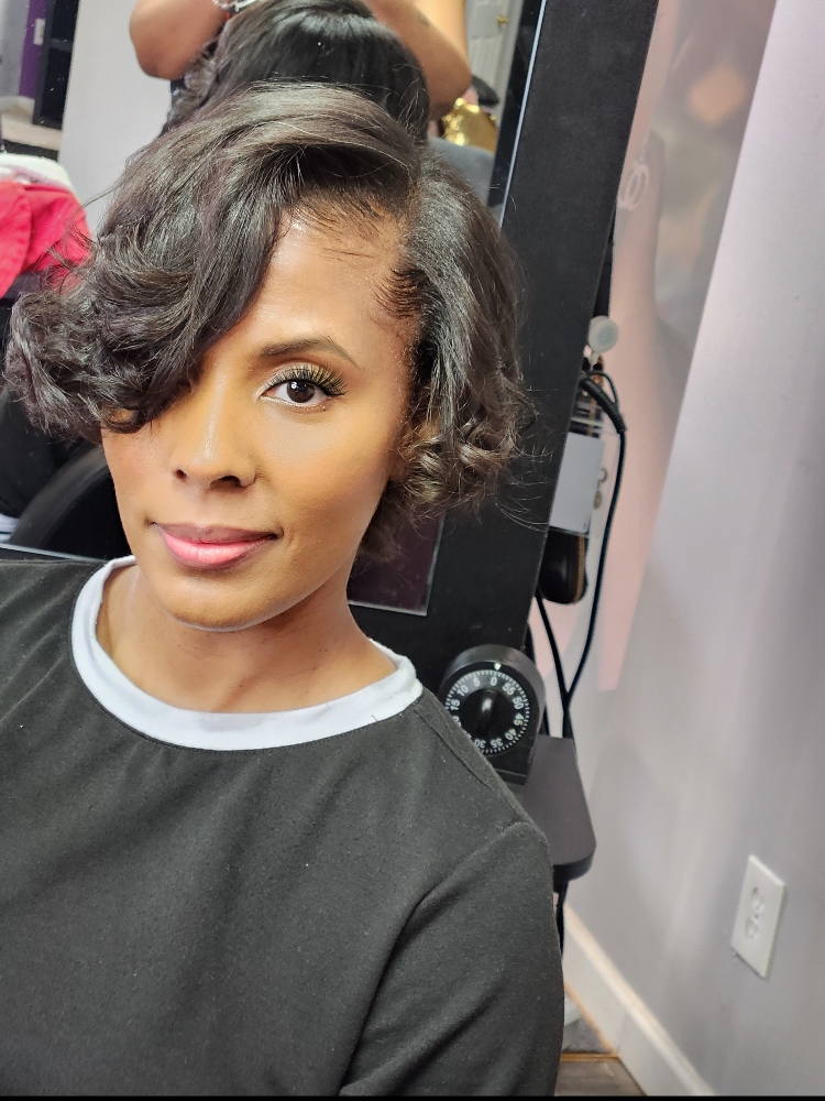 Relaxer Retouch, Trim, Blowdry Styl