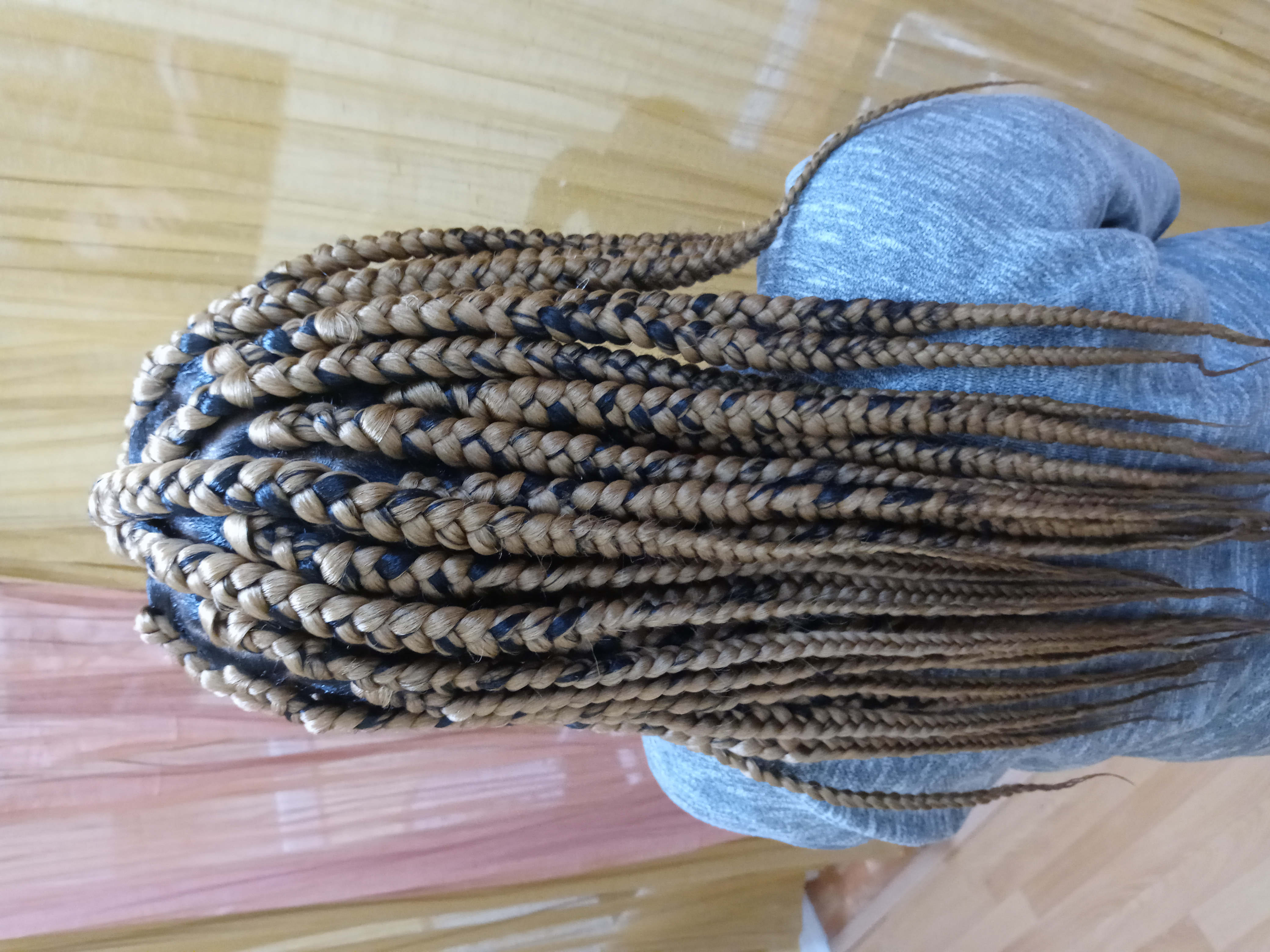 Large Box Braids (with added Hair)