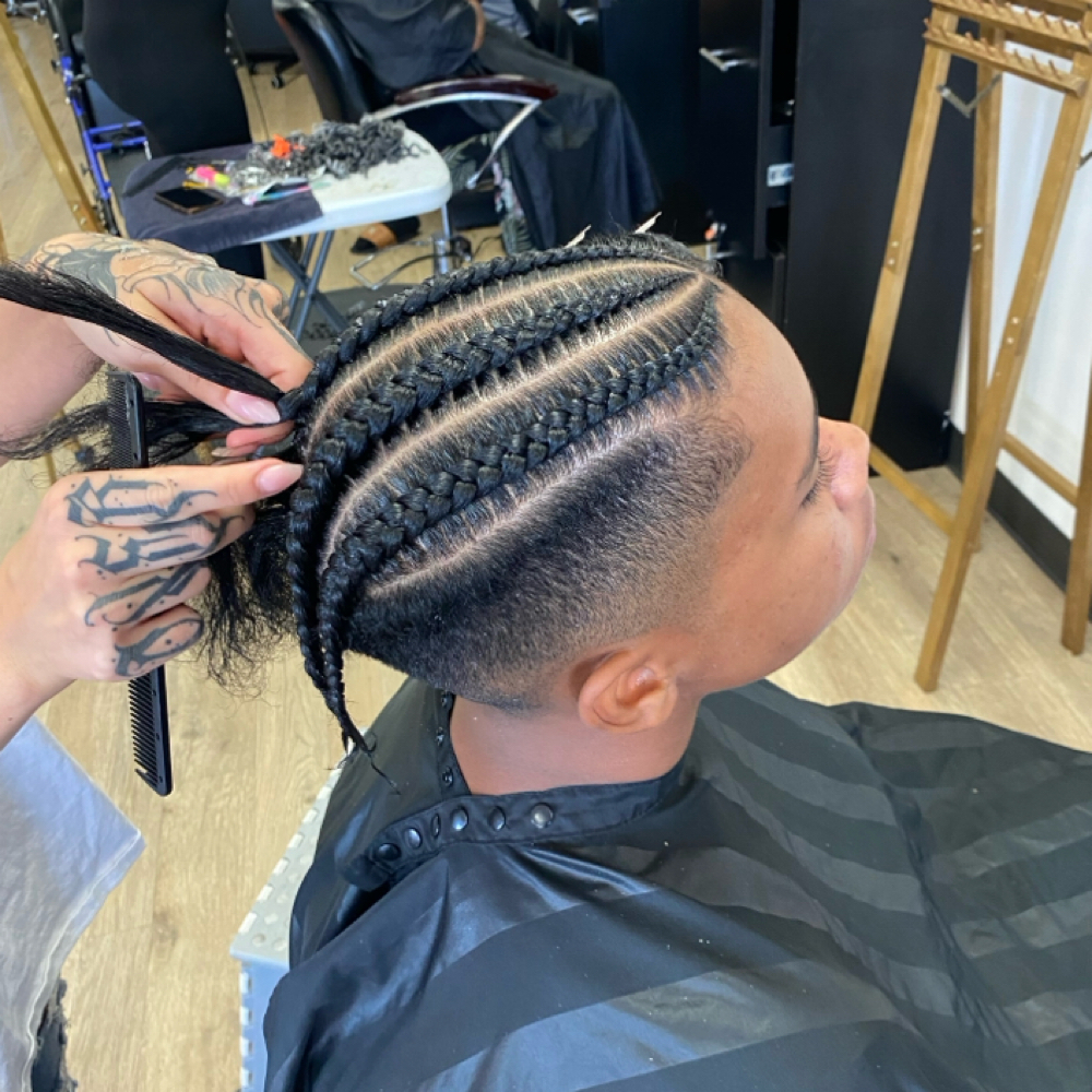 4 Braids-Half Head at Mane Persuasion in Moreno Valley, CA
