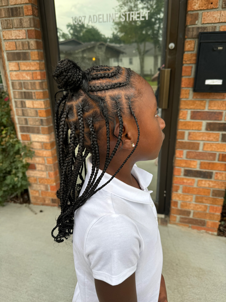 Kids half up half down (weave only)