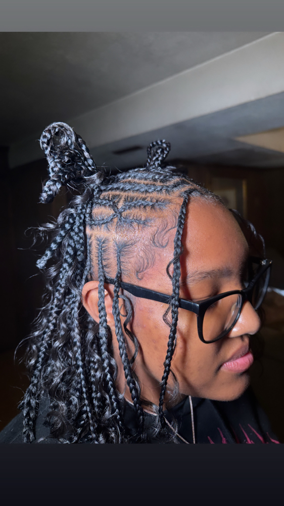 Fulani Braids - Medium Knotless Bob