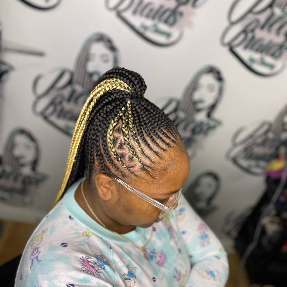 Small Feed In Ponytail at Precise Braids in Kenosha, WI