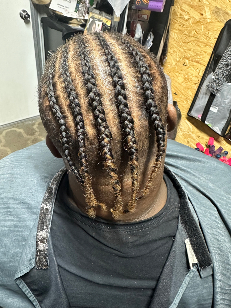Half Head Cornrows No shampoo