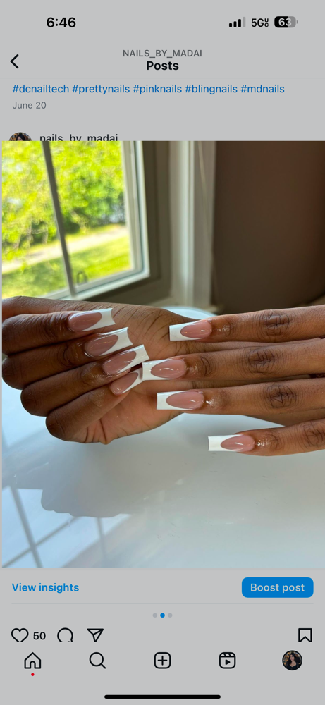 Medium Acrylics Nails