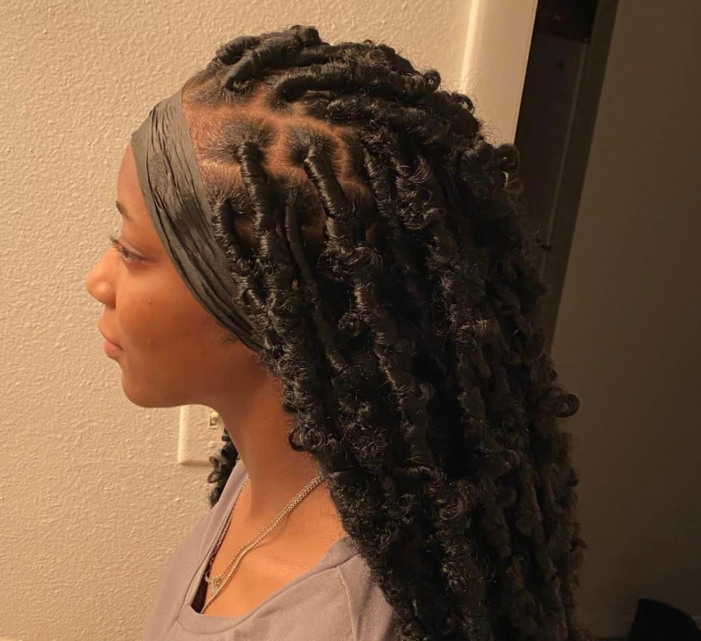 Medium Bttfly Locs Butt Length