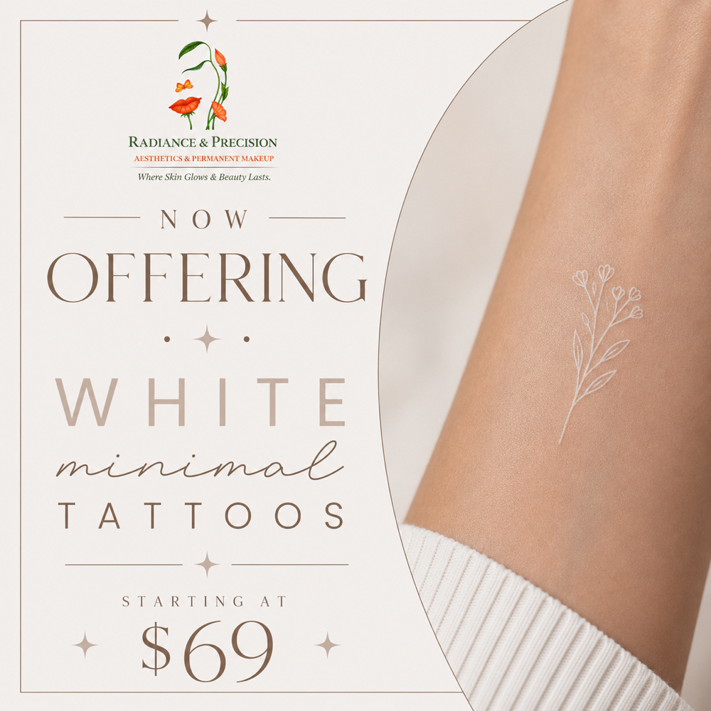 Fine Line Tattoo White 1-2 Inches at Radiance & Precision Aesthetics LLC in Fort Myers, FL