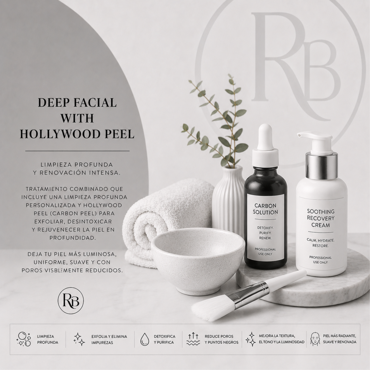 Deep facial with Hollywood Peel at Ross Beauty Center-Med spa in Duluth, GA