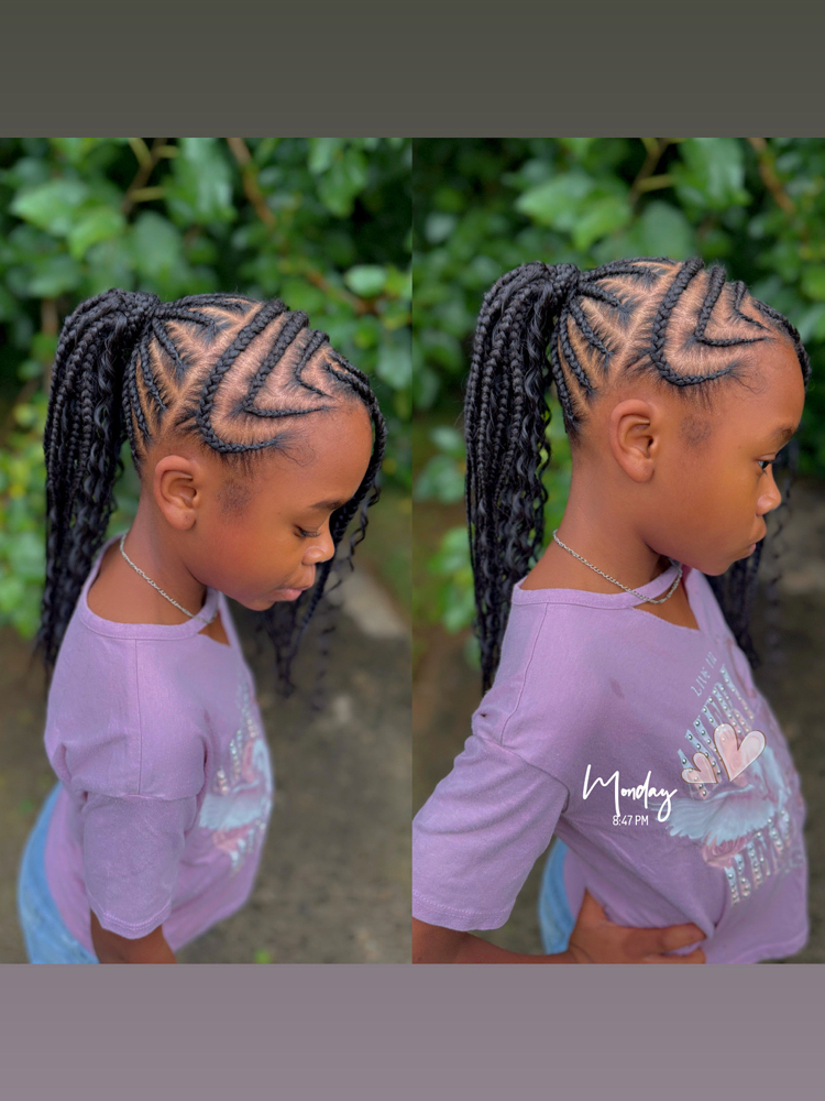 Kid’s Braid Style w/ Weave at Stay Slayed by Ms.Karry in Monroe, NC