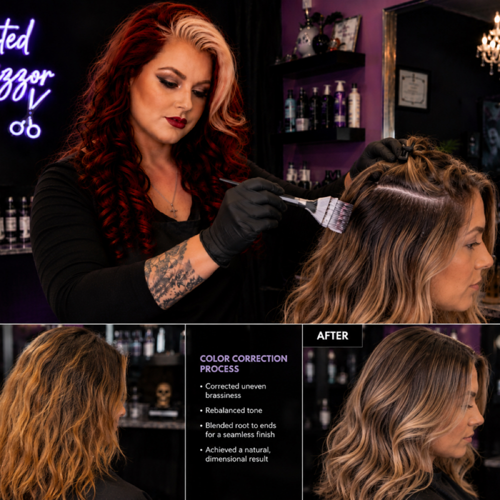 Color Correction at Twisted Scizzors in Spanish Fort, AL