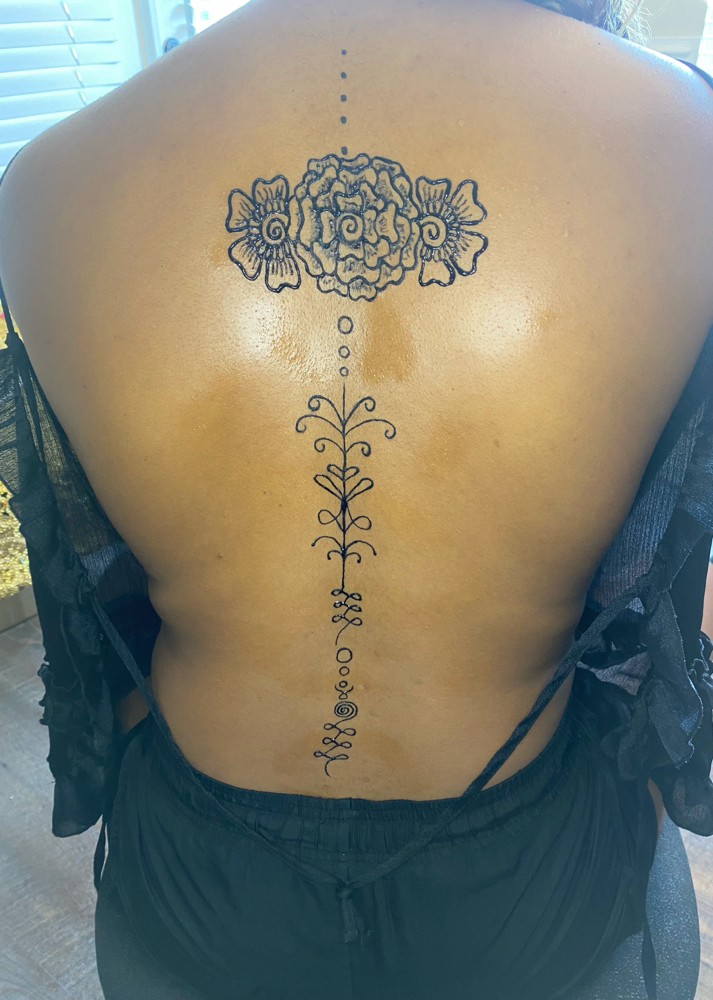 Back Henna Tattoo