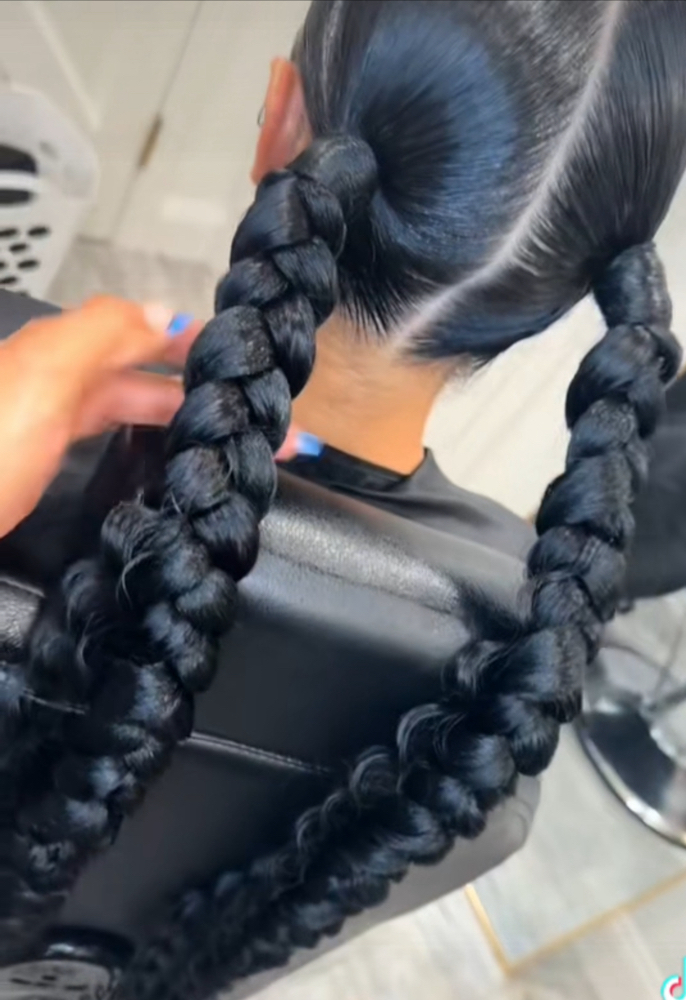 Pony Tails Braided Or With Tracks