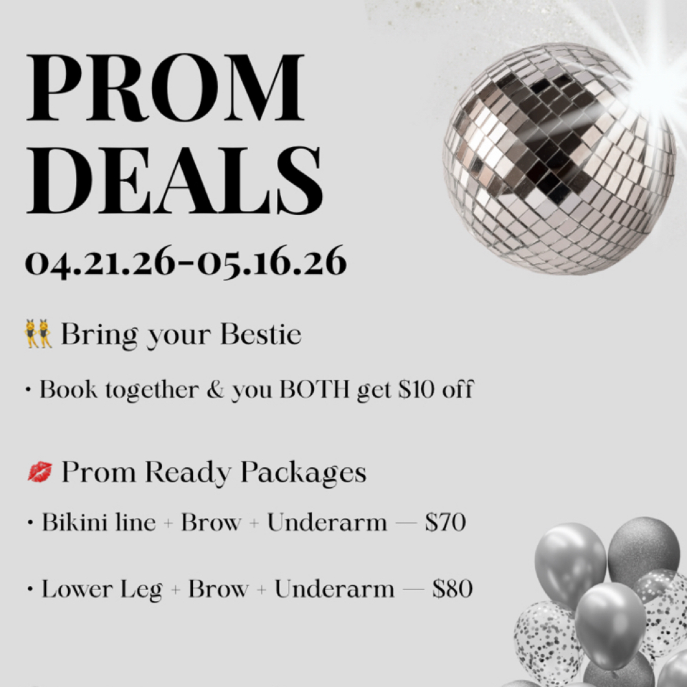 Prom Package at The Waxing Lounge in Glassboro, NJ