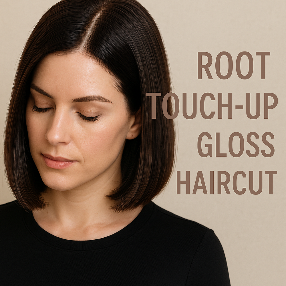 Root Touch Up, Gloss, & Haircut