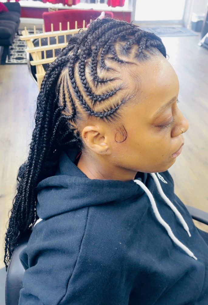 Bohemian Knottless Mohawk at Braided,LLC in Lacrosse, VA