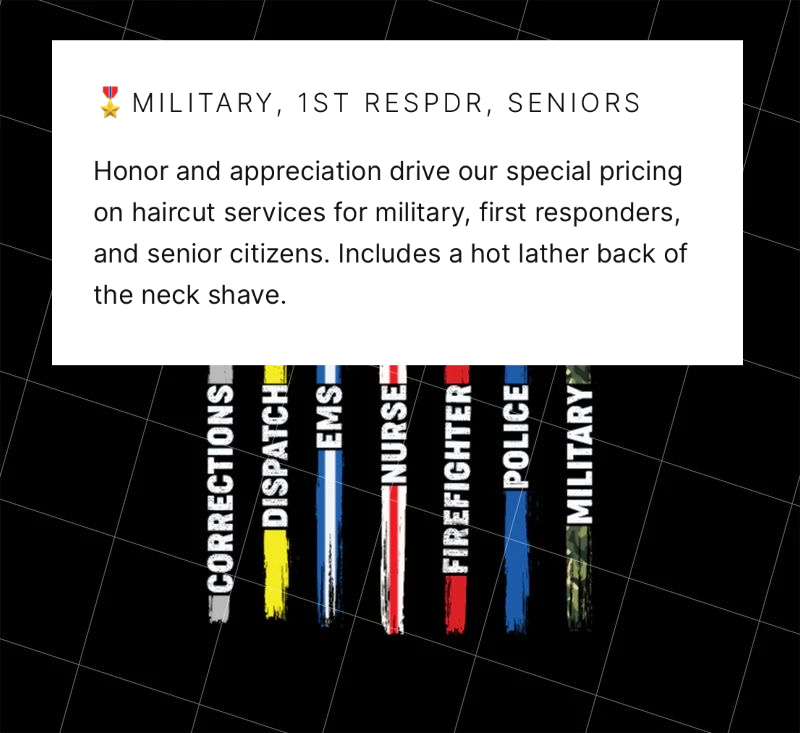 🎖️Military, 1st Respdr, Seniors