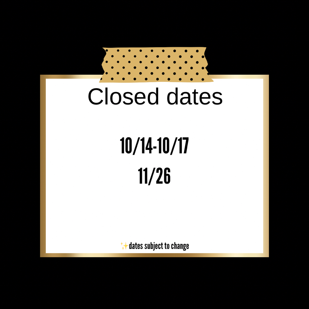 August-November Closed Dates at Crochet Braid Studio in 30039, GA
